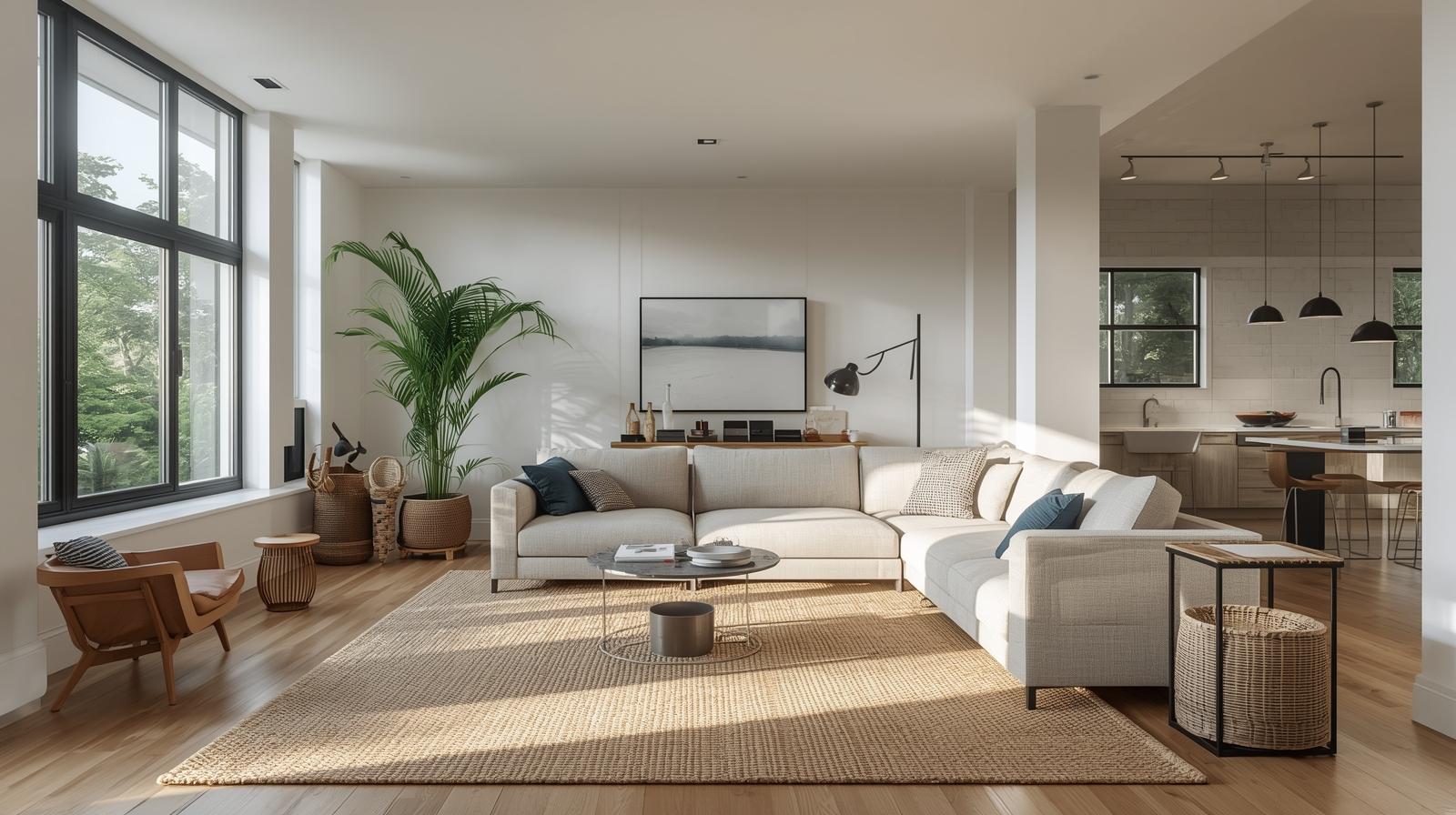 organic modern living room