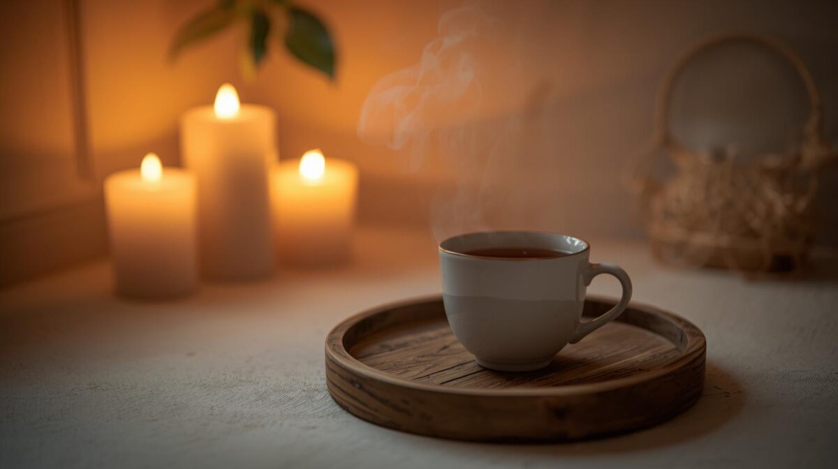 tea nook with light