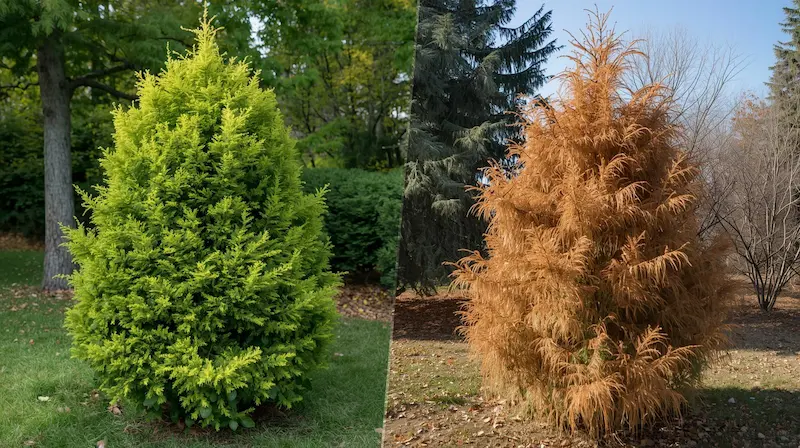 Arborvitae turning brown