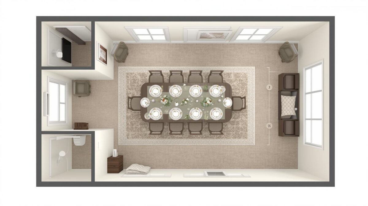 kitchen and dining table