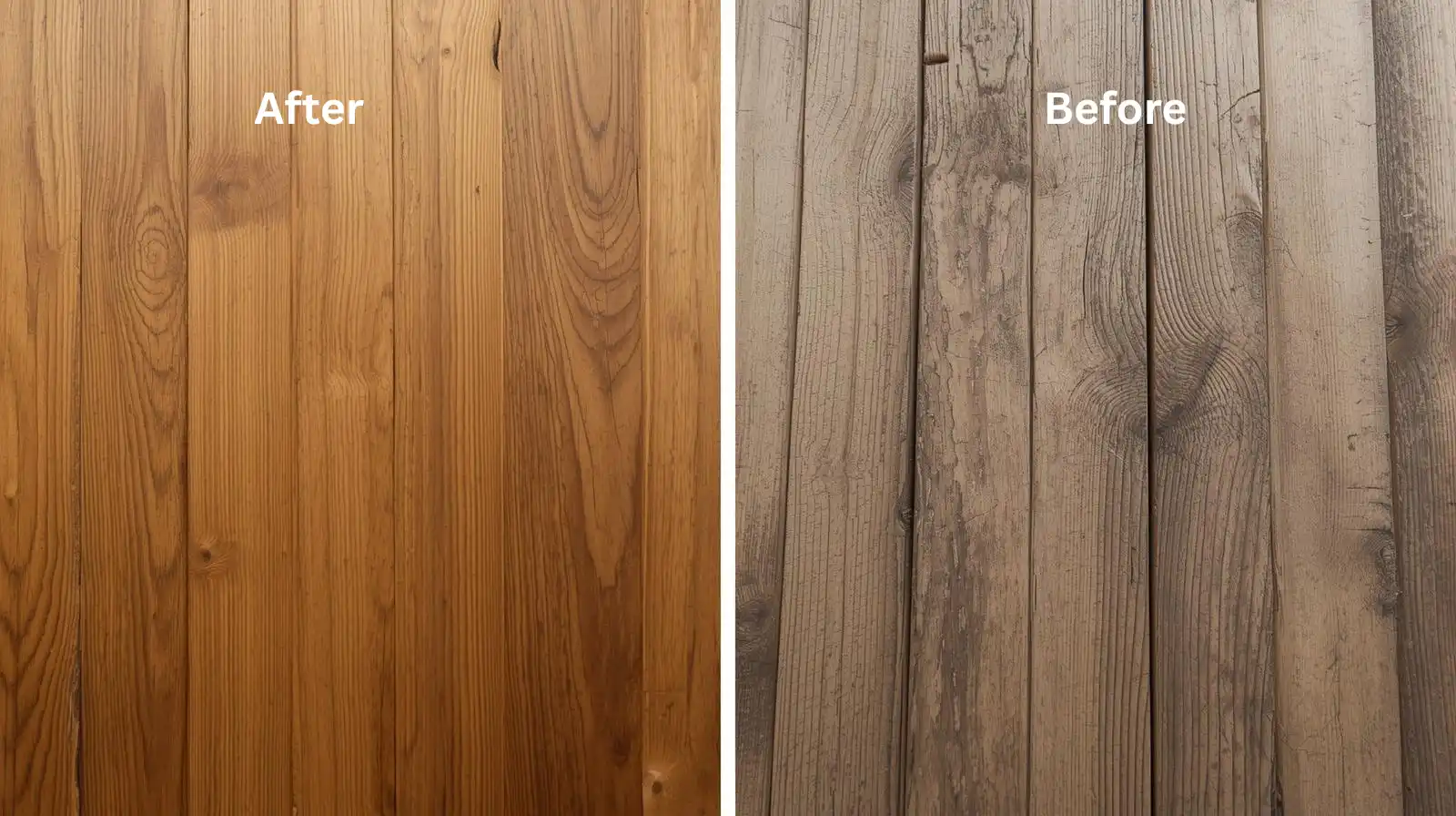 before and after lumber painting and washing