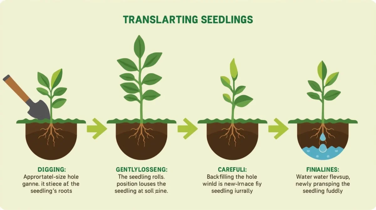 properly transplant a seedling,