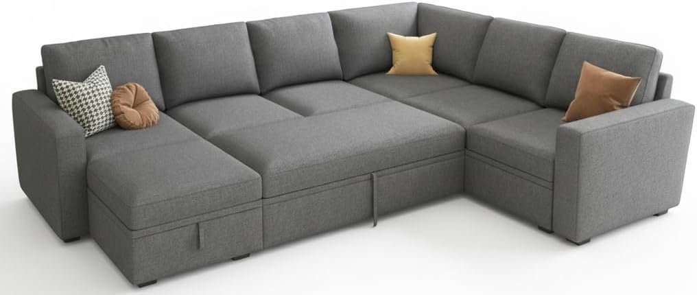 HONBAY Sectional Sleeper Sofa