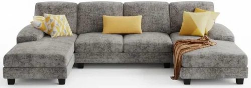 Furmax Sectional Couches for Living Room, U-Shaped Sofa